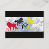 天然馬のイヤリングのブランク 名刺 (裏面)