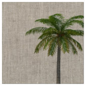 天然麻布のヤシの木 ファブリック (クローズアップ)