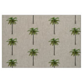 天然麻布のヤシの木 ファブリック (ファットクウォーター)