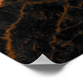 天然黒エンペラドール大理石テクスチャ背景 ポスター (角)