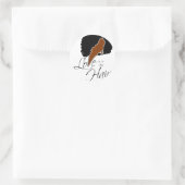 天然黒髪 |愛は髪の中にある ラウンドシール (バッグ)