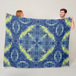 天然Lakotaスー族の種族のワシの薬の曼荼羅 フリースブランケット