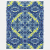 天然Lakotaスー族の種族のワシの薬の曼荼羅 フリースブランケット (正面)