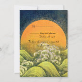 天照大神（アマテラス）太陽神  黄緑黒 招待状 (裏面)