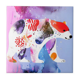 天熊とスマイル タイル