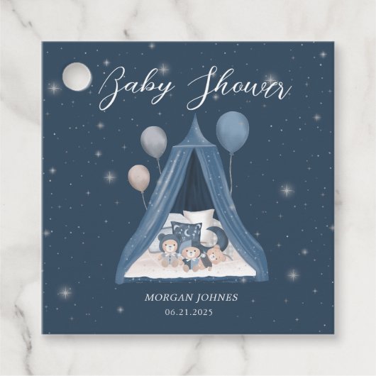 天熊の赤ちゃんシャワー フェイバータグ (正面)