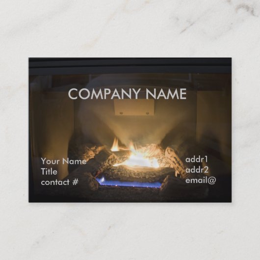 天燃ガスの火の丸太 名刺 (正面)