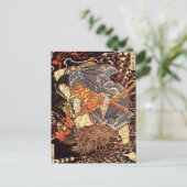天狗や鳥絵画を殺す侍c.1800年代 ポストカード (スタンド正面)