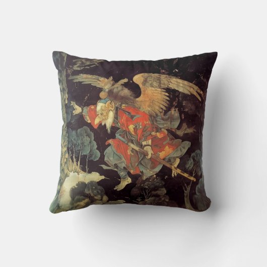 天狗よくはしゃぐ民俗学日本の装飾用クッション クッション (裏面)