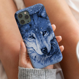天狼かわいい青ガーリーパーソナライズされた Case-Mate iPhone 14ケース
