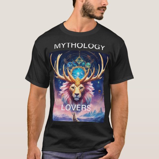 天獅子牡鹿：神話の融合 Tシャツ (正面)
