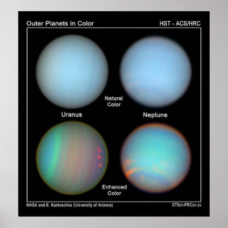 天王星と海王星の大気の特徴はリビジョン ポスター