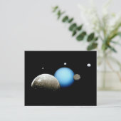 天王星と衛星NASA惑星 ポストカード (スタンド正面)