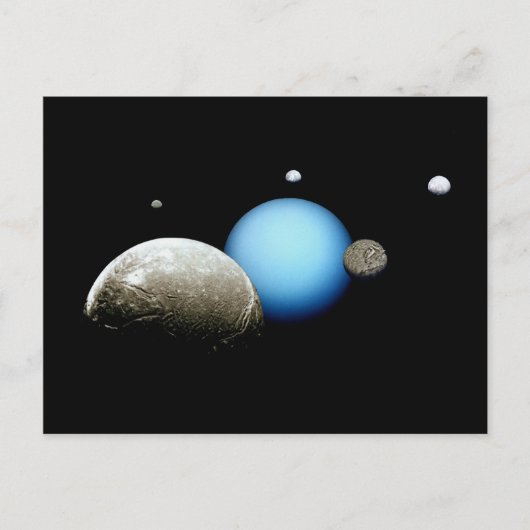 天王星と衛星NASA惑星 ポストカード (正面)