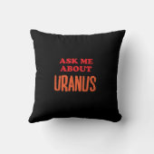 天王星について私に尋ねて下さい クッション (裏面)