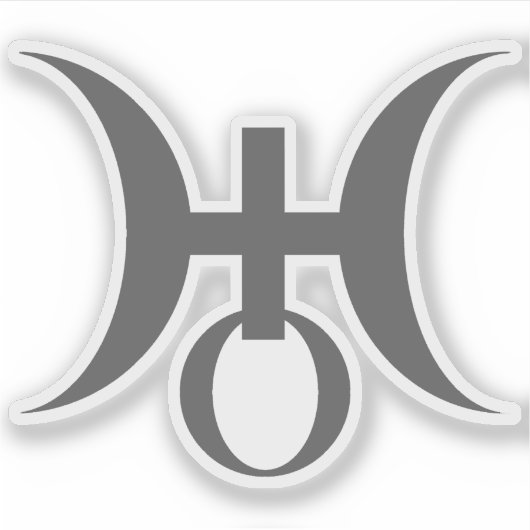 天王星のシンボル(グレー) シール (正面)