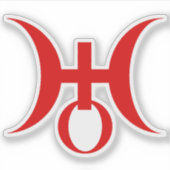 天王星のシンボル(赤) シール (正面)