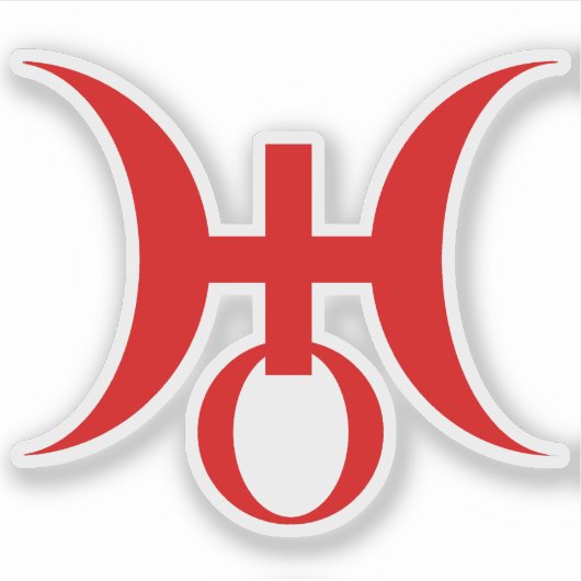 天王星のシンボル(赤) シール (正面)