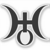 天王星のシンボル(黒) シール (正面)