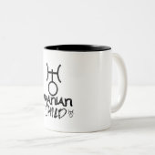 天王星の子供のシンボル 占星術 十二星座 惑星のサイン ツートーンマグカップ (正面右)