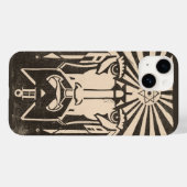 天王星スカイ神ギリシャ神話ブラック Case-Mate iPhoneケース (裏面 (横))