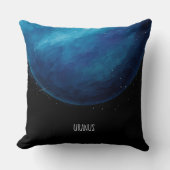 天王星プラネットアートワーク – コズミック宇宙イラストレーション クッション (正面)
