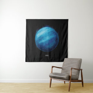 天王星プラネットアートワーク – コズミック宇宙イラストレーション タペストリー