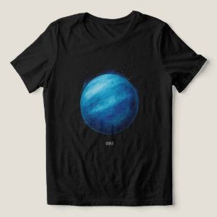 天王星プラネットアートワーク – コズミック宇宙イラストレーション トライブレンドTシャツ