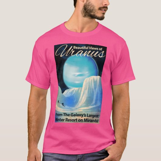 天王星レトロ宇宙アート Tシャツ (正面)