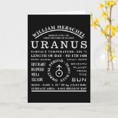 天王星詳細天文学シンボル カード (黄色い花)