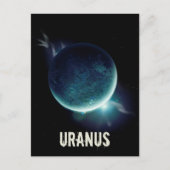 天王星青色惑星3d宇宙宇宙イラストレーション シーズンポストカード (正面)