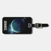 天王星青色惑星3d宇宙宇宙イラストレーション ラゲッジタグ (正面横)