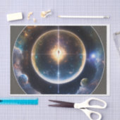 「天球の重力：ブラックホール宇宙タイムエンブレム」 薄葉紙 (クラフト)