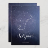 天球星座番号さそり 招待状 (正面/裏面)