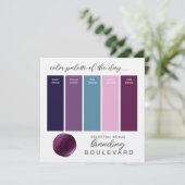 天界の交差点 - ギャラクシー テーマのカラーパレットカード 招待状 (スタンド正面)