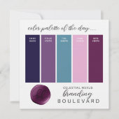 天界の交差点 - ギャラクシー テーマのカラーパレットカード 招待状 (正面)