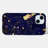 天界の女性 女神 月 星 空 Case-Mate iPhoneケース (裏面 (横))