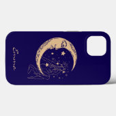 天界の女性 月と星、ボホ、エレガントゴールド Case-Mate iPhoneケース (裏面 (横))