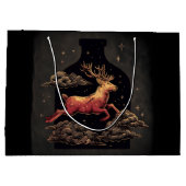 天界の脱出 - 鹿 ラージペーパーバッグ (裏面)