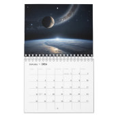 天疑問に思象:宇宙美しいの年 カレンダー (1月 2026)