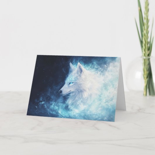 天白熱［赤熱］光を放つの夢に現れる狼 カード (正面)