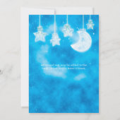 天白熱［赤熱］光を放つ星ムーンブルースカイベイビーシャワー 招待状 (裏面)