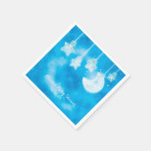 天白熱［赤熱］光を放つ星・ムーンブルースカイ スタンダードカクテルナプキン (角)