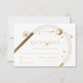 天白金ゴールド太陽ムーンスターズ結婚ズ 出欠カード (正面)