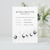 天白黒三日月結婚相 出欠カード (スタンド正面)