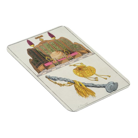 天皇の中国の御座、ヨーヨーの笏と帽子 マグネット (右側)