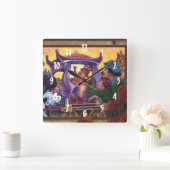 天皇の新しい服飾芸術 スクエア壁時計 (ホーム)