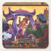 天皇新装美術 スクエアペーパーコースター (正面)