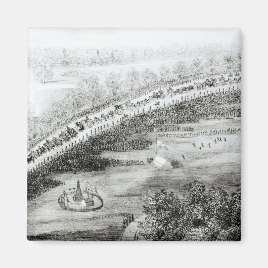 天皇陛下と護衛離れの マグネット (正面)