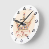 天皇陛下 ラウンド壁時計 (傾斜)